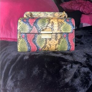 Multicolor Snake Print Women's Bag